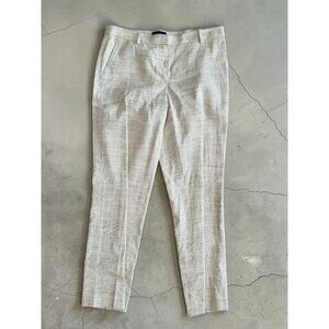 THEORY Beige Linen Ankle Pants Size 2 Women's